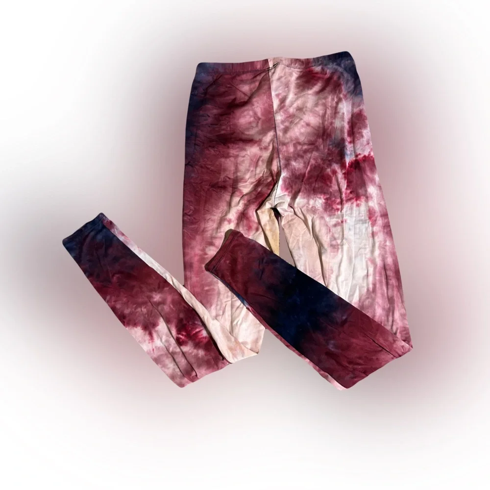Pink Tie-Dye Leggings Medium